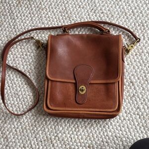Vintage Coach Station Crossbody Bag in Cognac